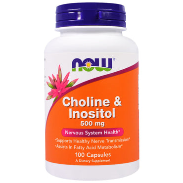 Now Foods, Cholin & Inositol, 500 mg, 100 Kapseln