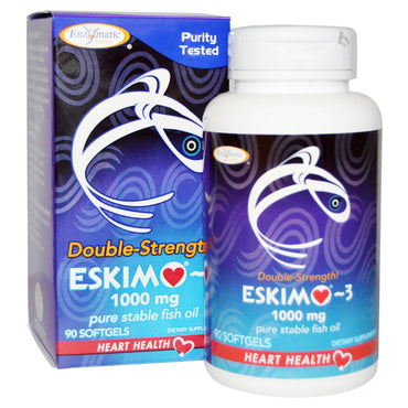 Enzymatische Therapie, Eskimo-3, doppelte Stärke, 1000 mg, 90 Kapseln