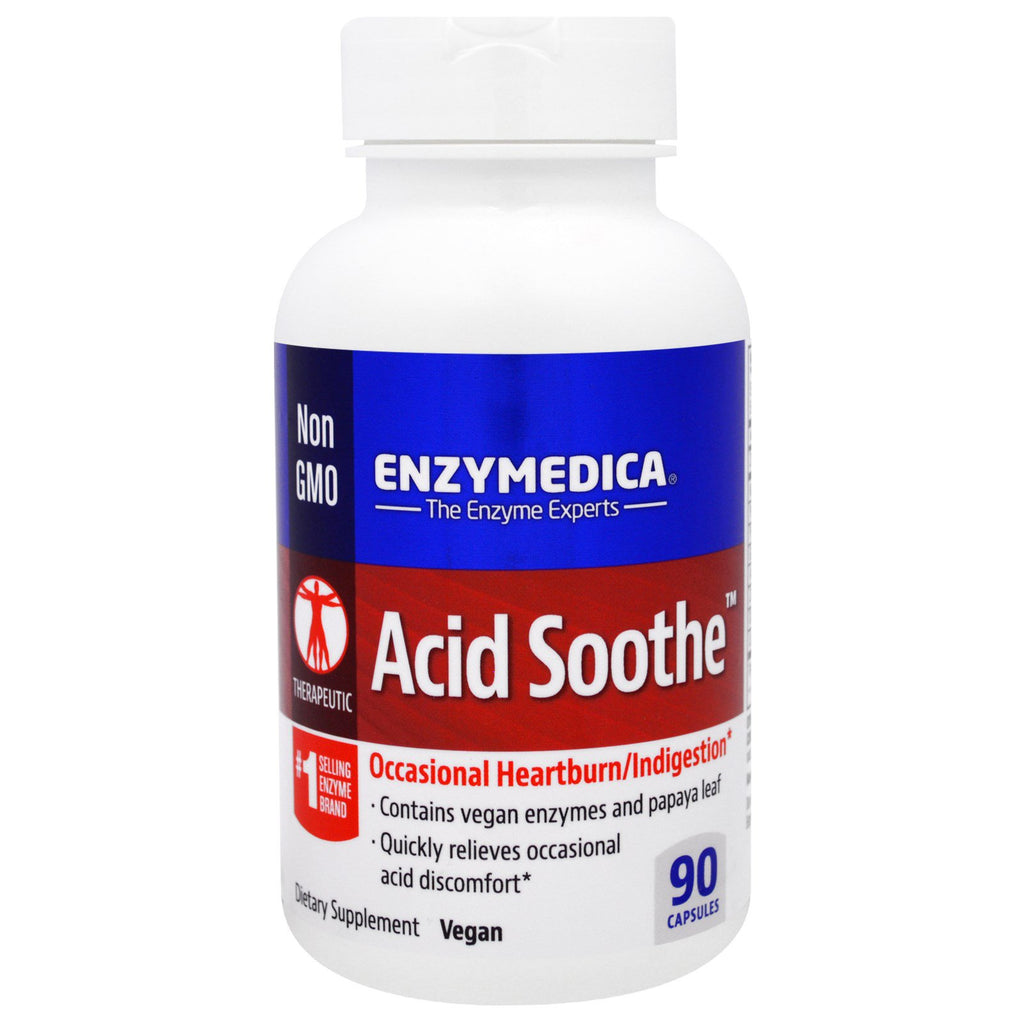 Enzymedica, Acide Apaisant, 90 Capsules