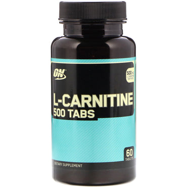 Optimum Nutrition, L-Carnitina 500 tabletas, 500 mg, 60 tabletas