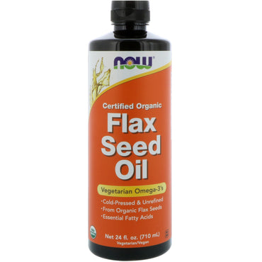 Now Foods, Certified  Flax Seed Oil, 24 fl oz (710 ml)