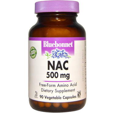 Bluebonnet Nutrition, NAC، 500 مجم، 90 كبسولة نباتية