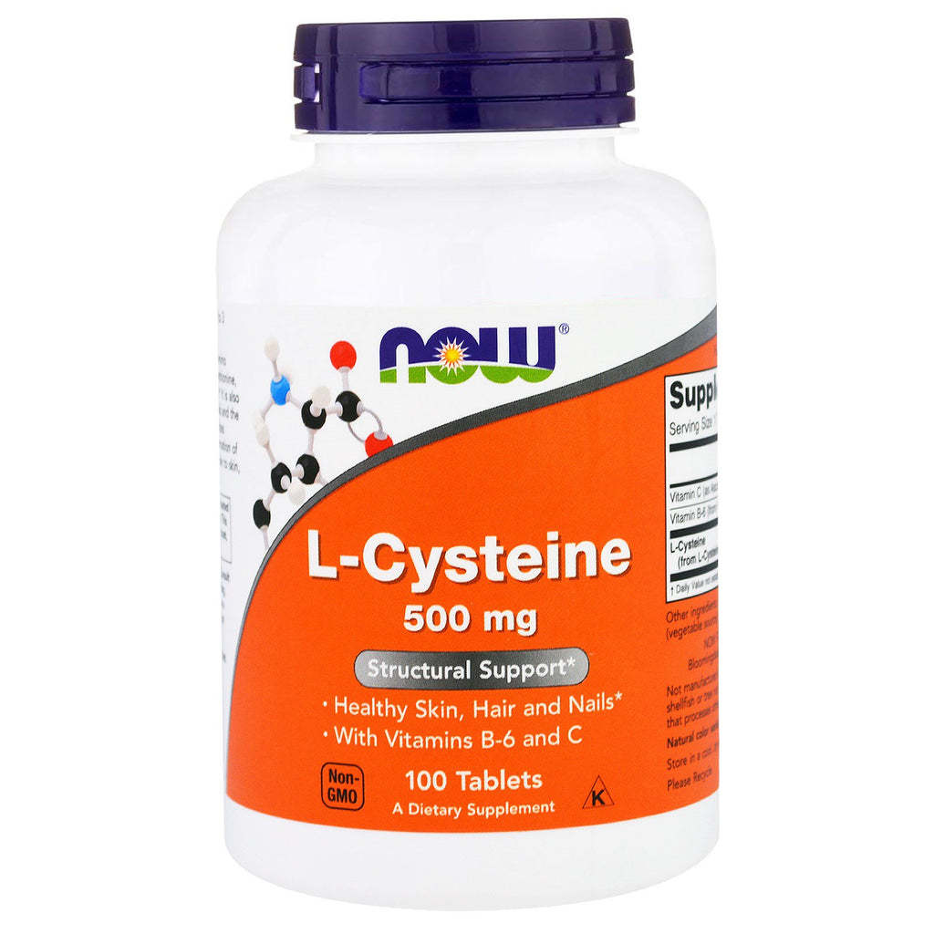 Now Foods, L-cisteina, 500 mg, 100 compresse
