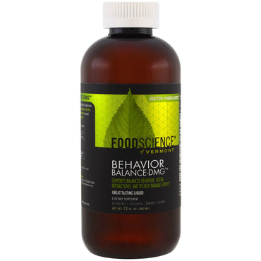 FoodScience, Behavior Balance-DMG Liquid, 12 fl oz (360 מ"ל)