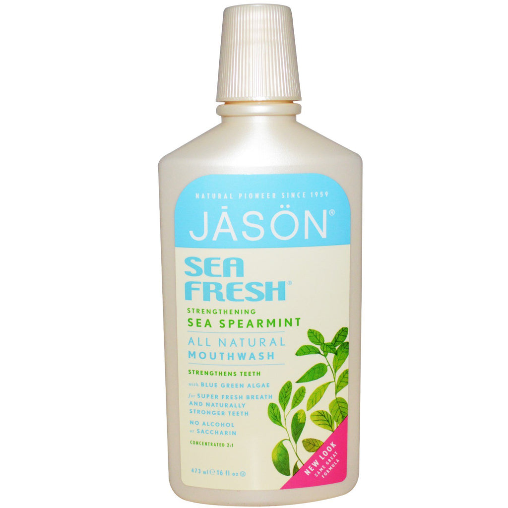 Jason Natural Sea Fresh Mundwasser Meergrüne Minze 16 fl oz (473 ml)