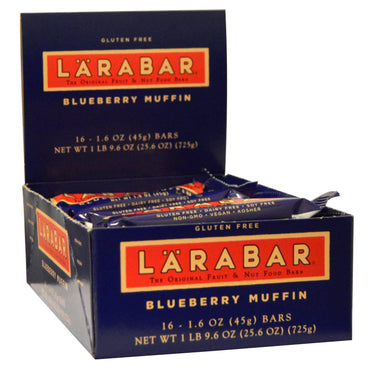 Larabar, مافن التوت الأزرق، 16 قطعة، 1.6 أونصة (45 جم) لكل قطعة