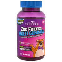 21st Century, Zoo Friends Multi Gummies, Children's Multivitamin Supplement, 150 Gummies