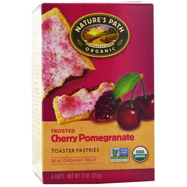 Nature's Path, , Frosted Toaster Pastries, Cherry Pomegranate, 6 Tarts, 52 g Each