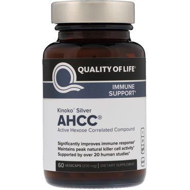 Quality of Life Labs, Kinoko Silver AHCC, 250 mg, 60 Vegicaps