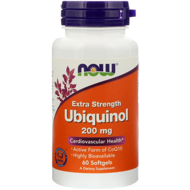 Nu voedingsmiddelen, Ubiquinol, 200 mg, extra sterkte, 60 softgels