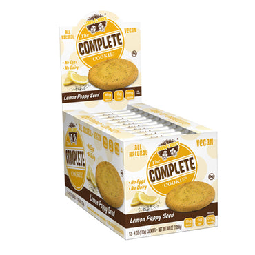 ليني آند لاريز The Complete Cookie Lemon Poppy Seed 12 قطعة كوكيز 4 أونصة (113 جم) لكل قطعة