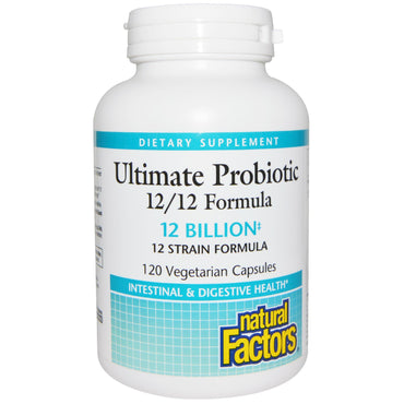 Natural Factors, Probiótico definitivo, fórmula 12/12, 120 cápsulas vegetarianas