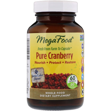 MegaFood, Pure Cranberry, 60 Capsules