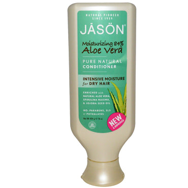 Jason Natural, Après-shampooing naturel pur, Aloe Vera, 16 oz (454 g)