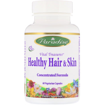 Paradise Herbs Vital Treasures Healthy Hair & Skin 60 Vegetarian Capsules