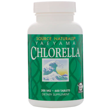 Source Naturals, Yaeyama Chlorelle, 200 mg, 600 comprimés