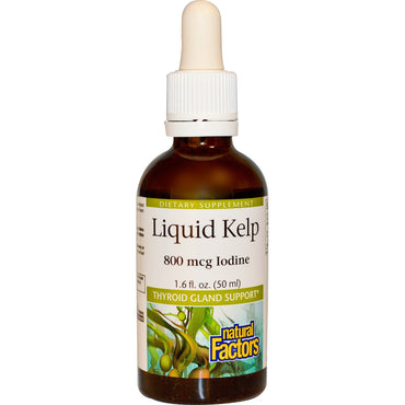 Natural Factors, Liquid Kelp, 800 mcg Iodine, 1.6 fl oz (50 ml)