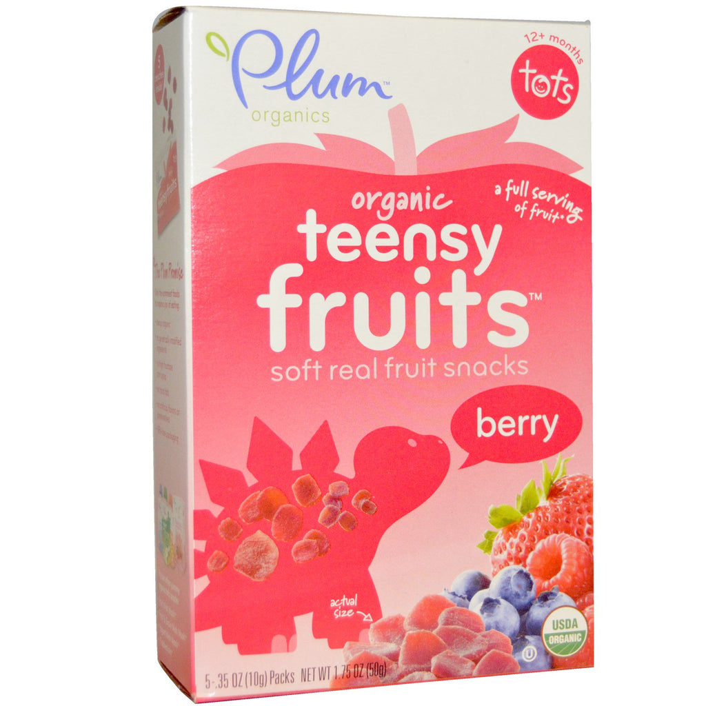 Plum s Tots  Teensy Fruits Berry 12+ Months 5 Packs .35 oz (10 g) Each