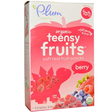 Plum s Tots Teensy Fruits Berry 12+ Meses 5 Pacotes 0,35 onças (10 g) Cada