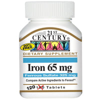 21st Century, Iron, 65 mg, 120 Tablets