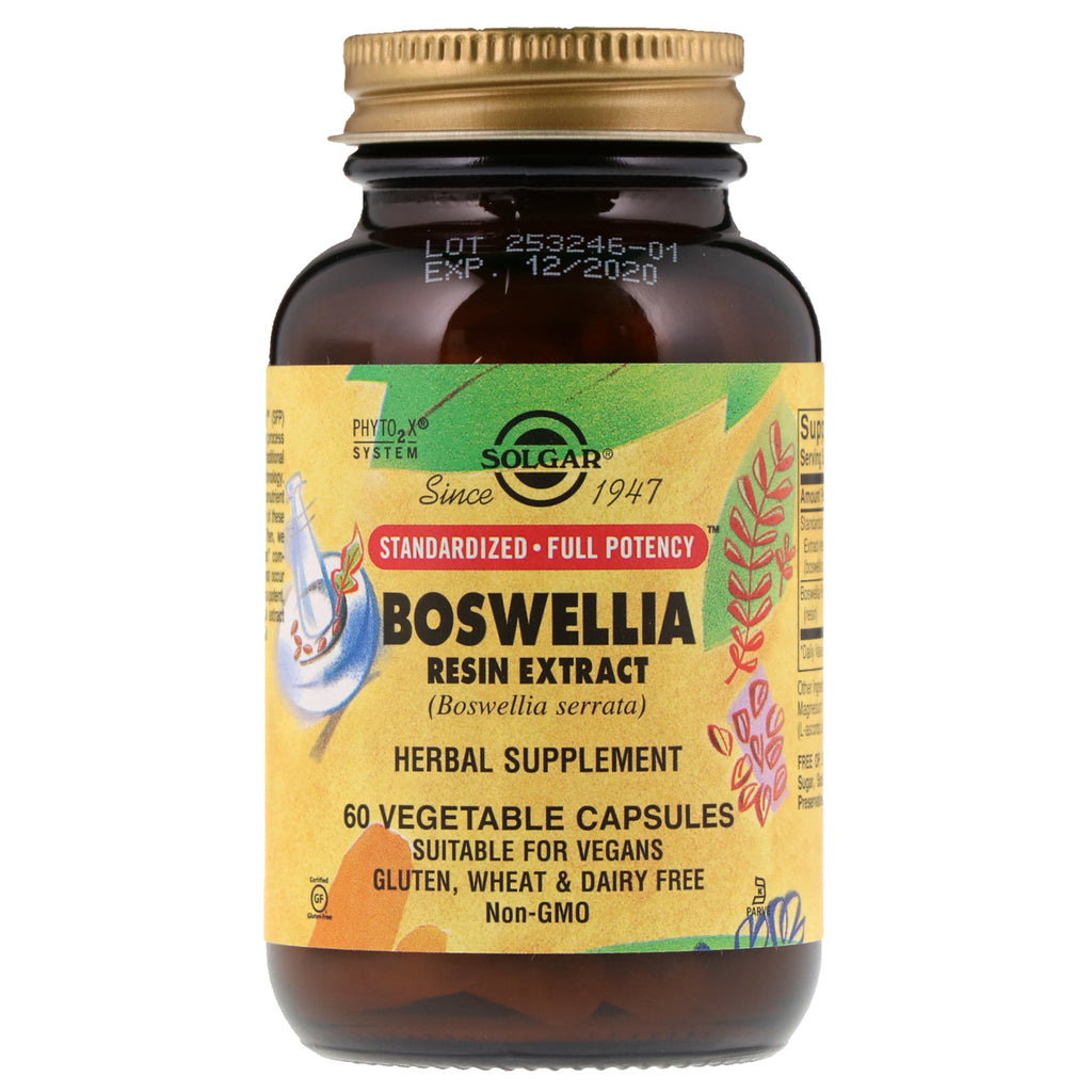 Solgar, extract de rășină boswellia, 60 capsule vegetale