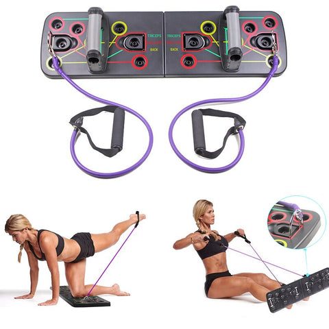 Planche de pompes 9 en 1 avec outils d'exercices de musculation multifonctions, supports de pompes pour hommes et femmes, pour l'entraînement corporel en GYM 
