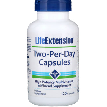 Life Extension, capsules deux par jour, 120 capsules