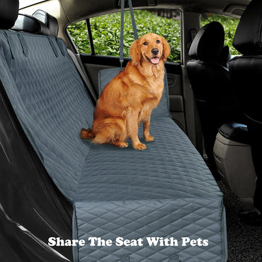 Protector para asiento de coche para perros, malla impermeable para transporte de mascotas, alfombrilla para asiento trasero de coche, Protector de cojín para hamaca con cremallera y bolsillos