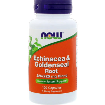 Nu voedingsmiddelen, echinacea & goldensealwortel, 100 capsules