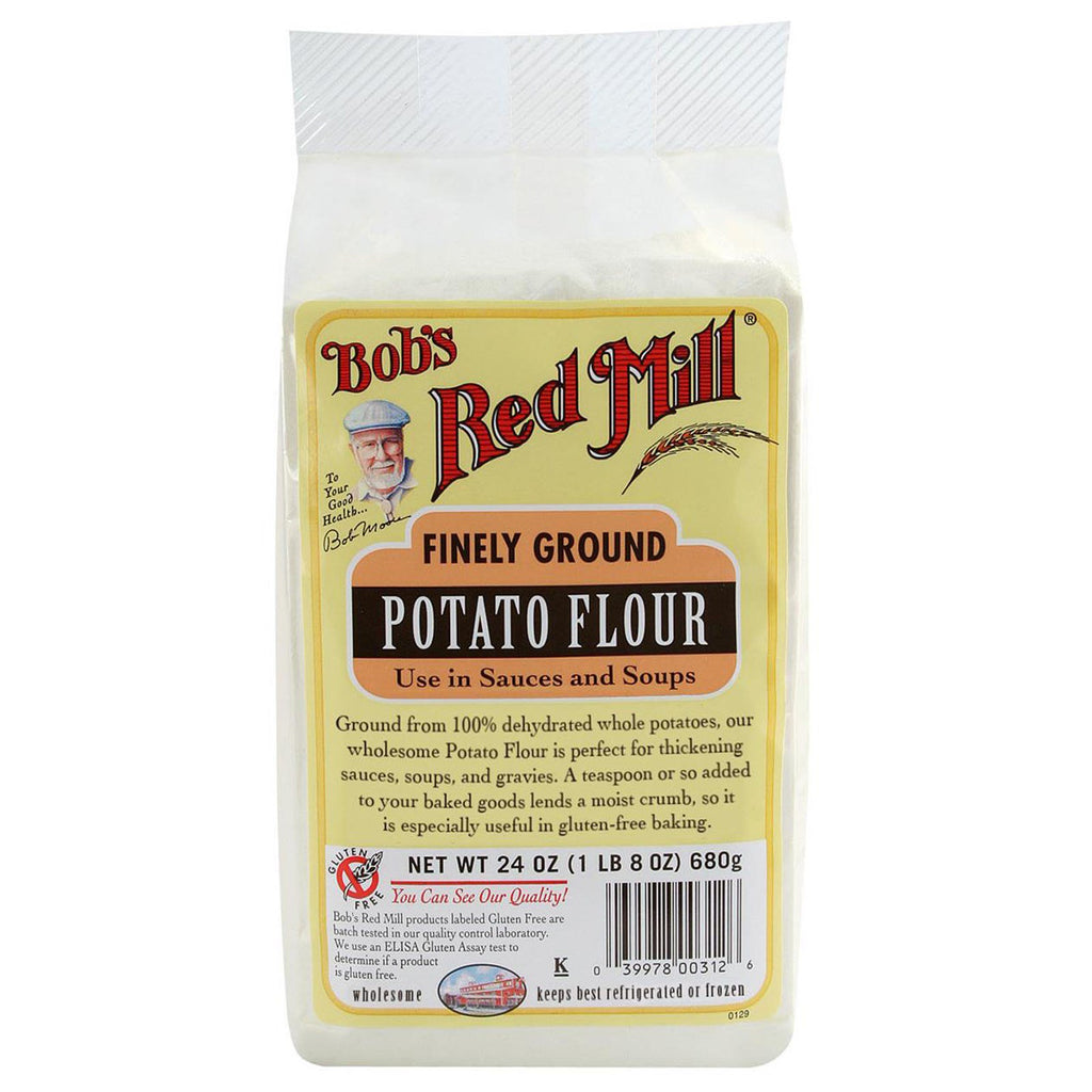 Bob's Red Mill, harina de papa finamente molida, sin gluten, 24 oz (680 g)