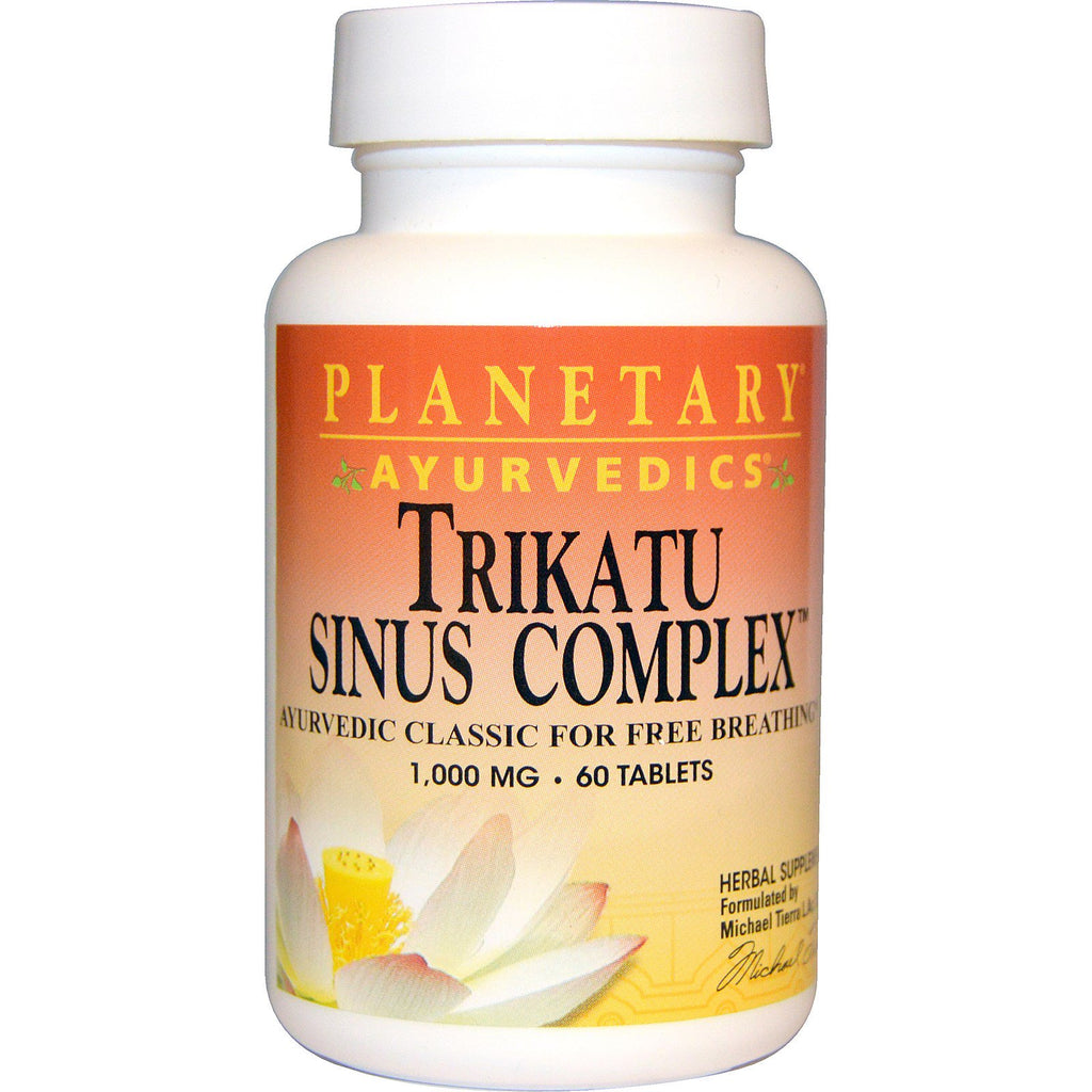 Planetary Herbals, อายุรเวช, Trikatu Sinus Complex, 1,000 mg, 60 เม็ด
