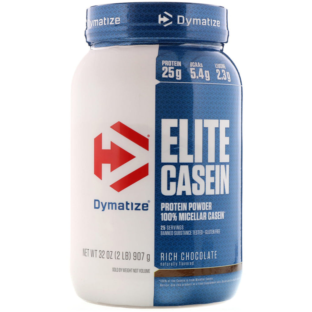 Dymatize Nutrition, Elite Casein, ริชช็อกโกแลต, 2 ปอนด์ (907 g)