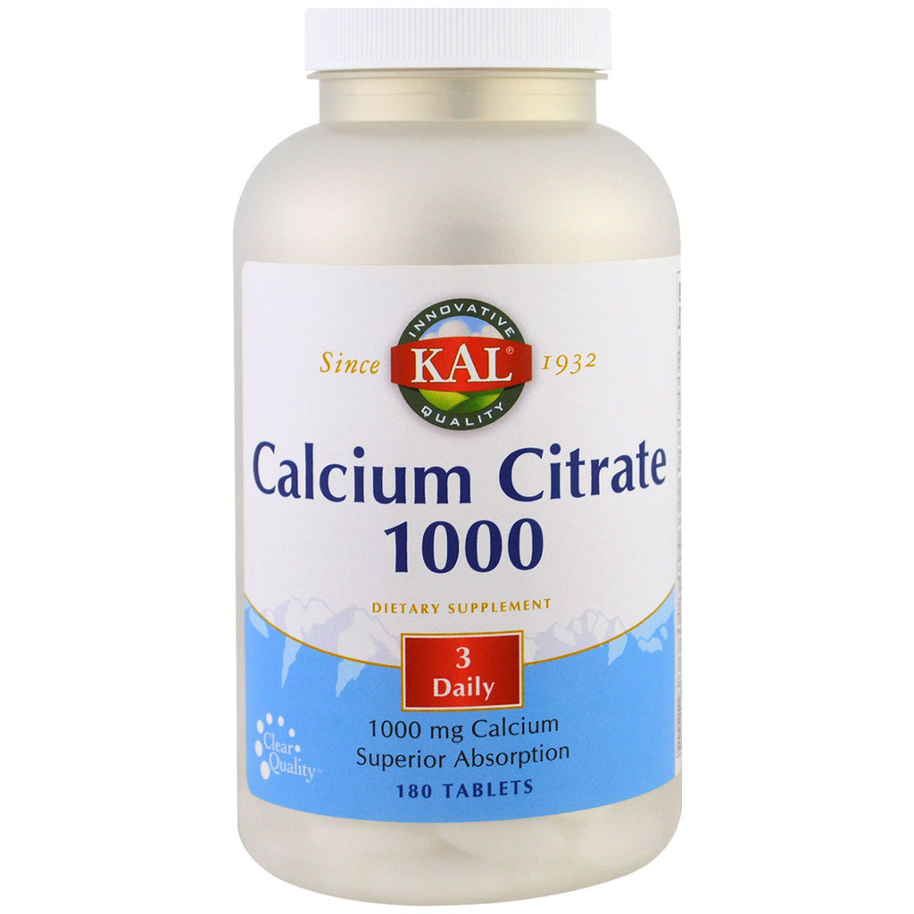 KAL, kalsiumsitrat 1000, 1000 mg, 180 tabletter