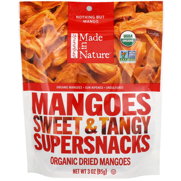 Făcut în natură, mango uscate dulci și gustoase supersnacks, 3 oz (85 g)