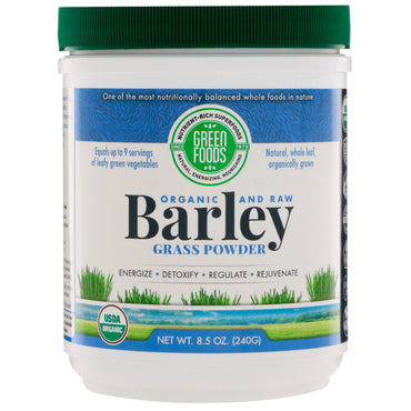 Green Foods Corporation,  and Raw, Barley Grass Powder, 8.5 oz (240 g)