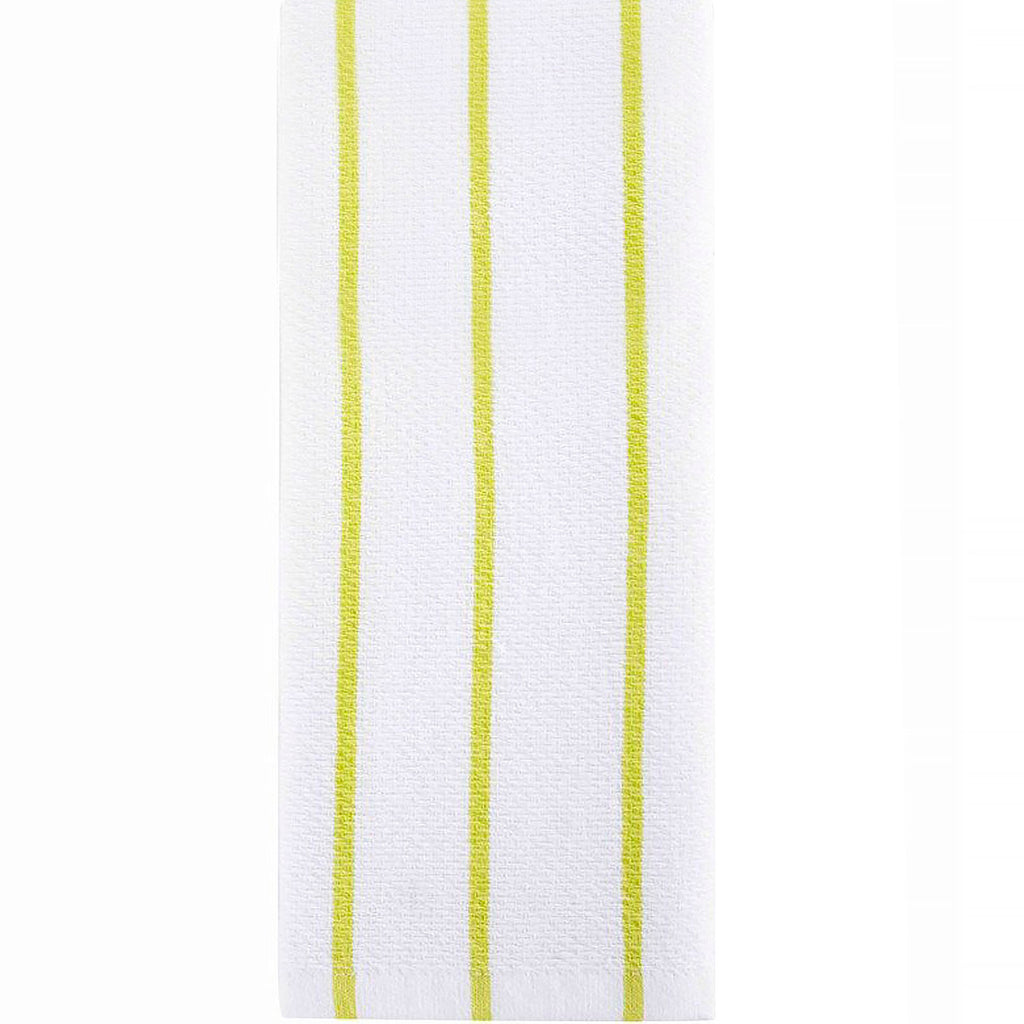 Full sirkel, fargetone, moderne kjøkkenhåndklær, lime striper, 1 håndkle, 15" x 25"