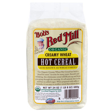 Bob's Red Mill, حبوب القمح الساخنة الكريمية، 24 أونصة (680 جم)