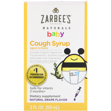 Zarbee's 베이비 기침 시럽 천연 포도맛 2 fl oz (59 ml)