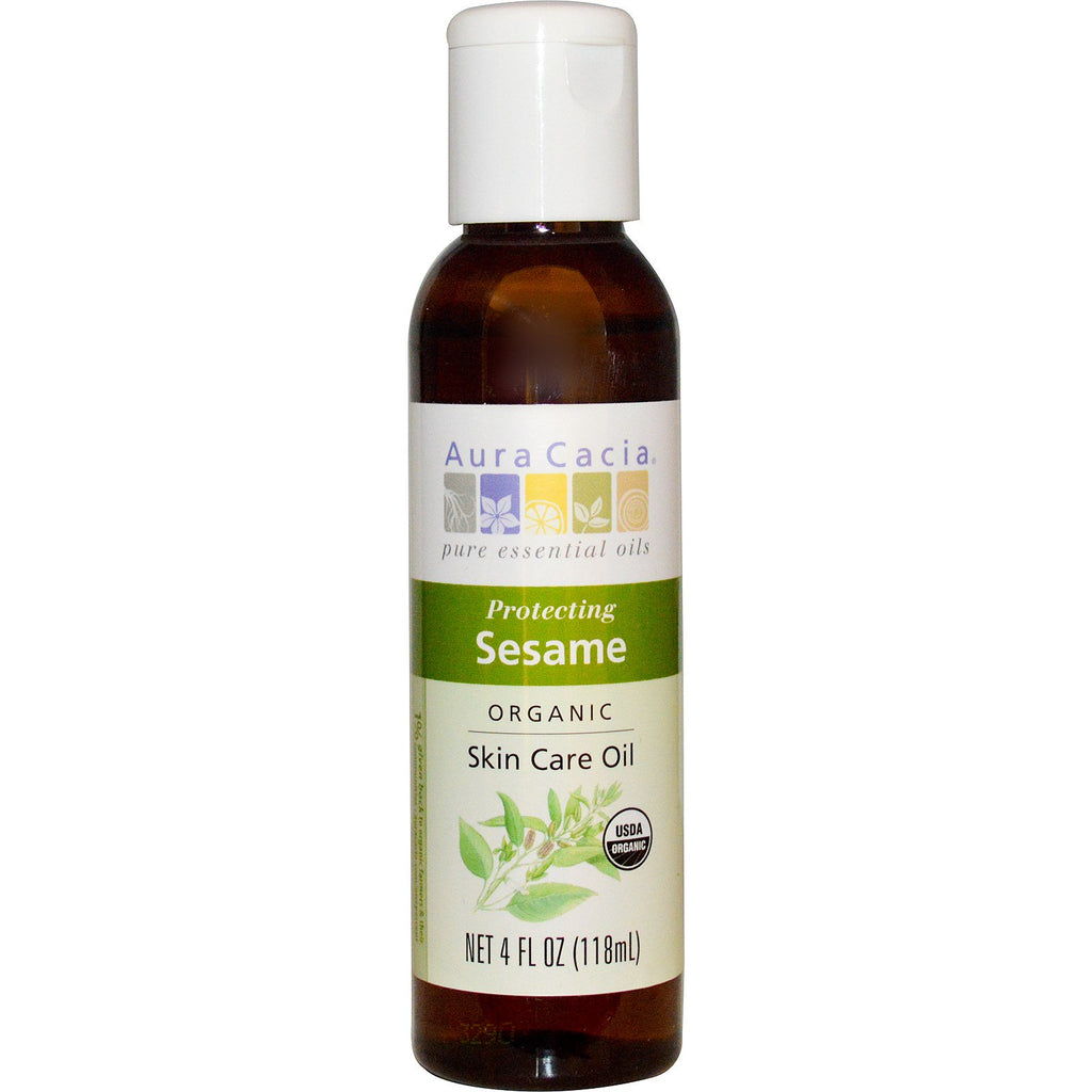 Aura Cacia,  Skin Care Oil, Protecting Sesame, 4 fl oz (118 ml)