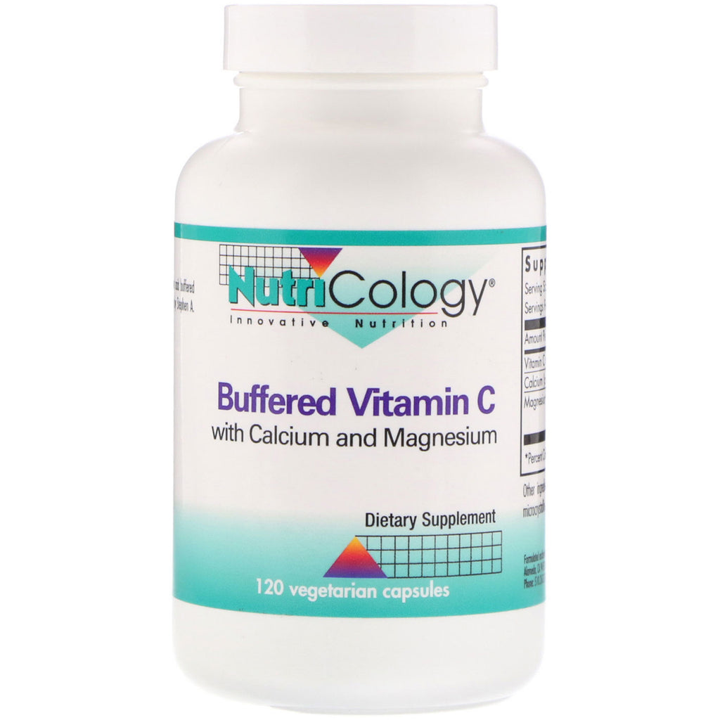 Nutricology, vitamina C tamponada, 120 cápsulas vegetales