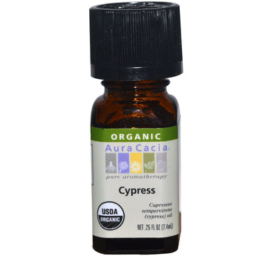 Aura Cacia, , Cypress, 0,25 fl oz (7,4 ml)
