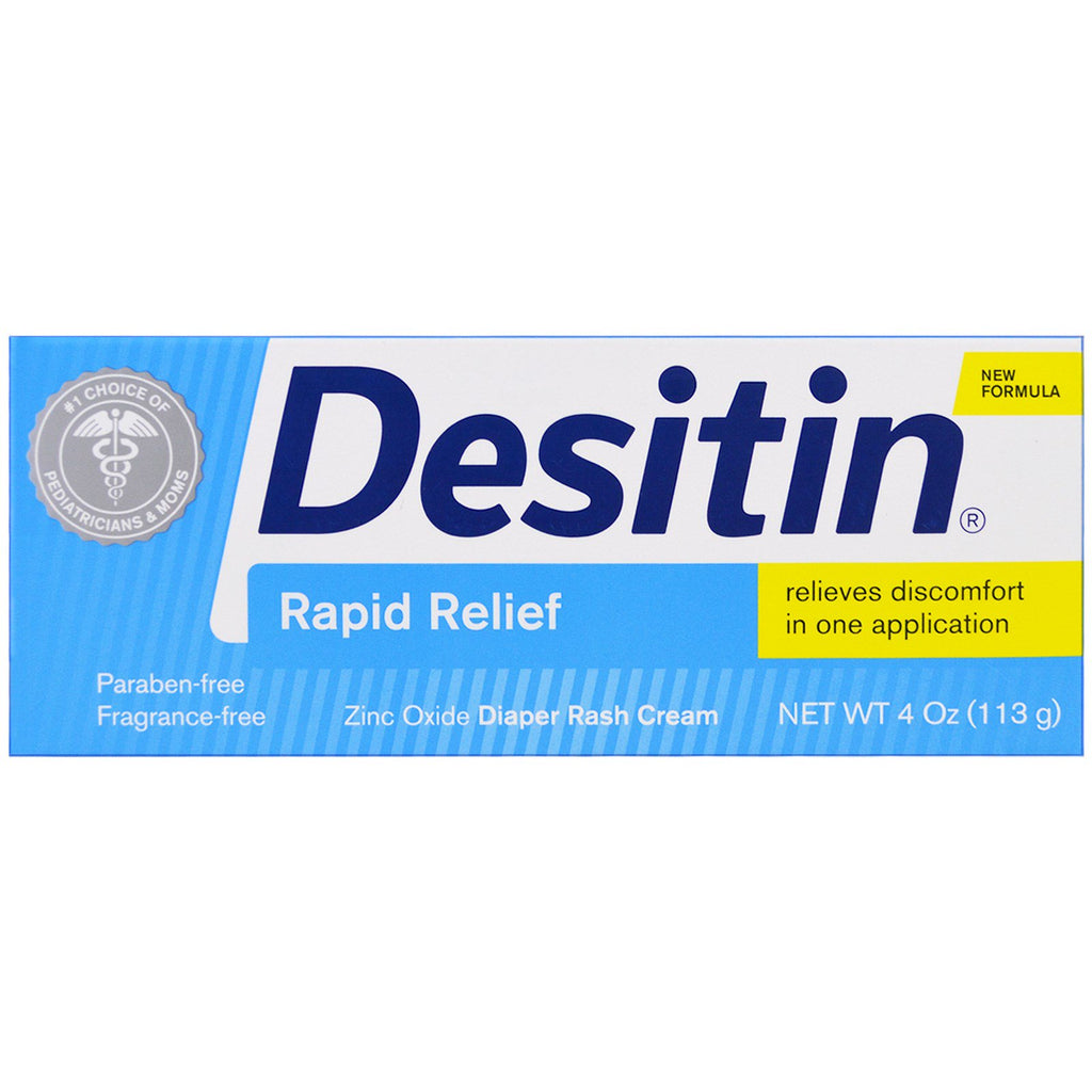 Desitin, كريم طفح الحفاضات، تخفيف سريع، 4 أونصة (113 جم)