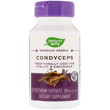 Nature's Way, Cordyceps, 1000 mg, 60 cápsulas vegetarianas