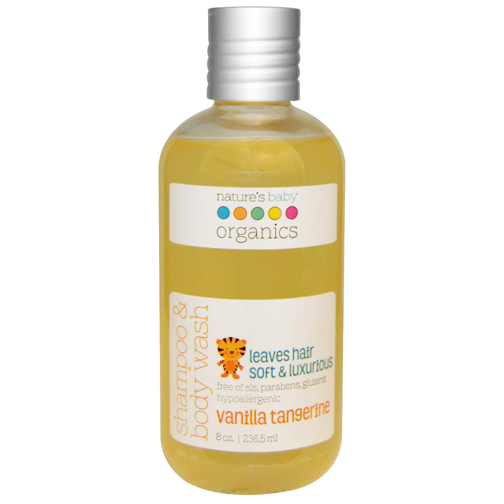 Nature's Baby s, Shampoing et nettoyant pour le corps, Vanille Mandarine, 8 oz (236,5 ml)