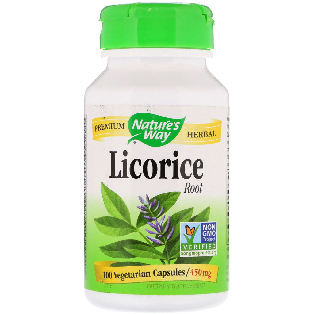 Nature's Way, Licorice Root, 450 mg, 100 Vegetarian Capsules