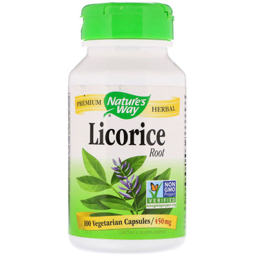 Nature's Way, Licorice Root, 450 mg, 100 Vegetarian Capsules