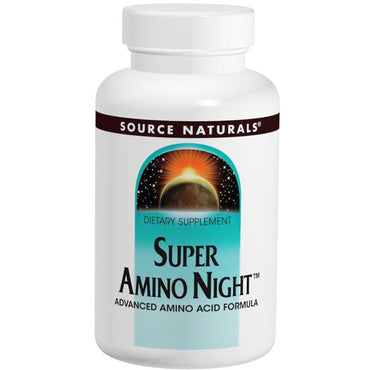 Source naturals, super amino night, 240 comprimidos