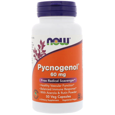 Now Foods, Picnogenol, 60 mg, 50 Cápsulas Vegetais