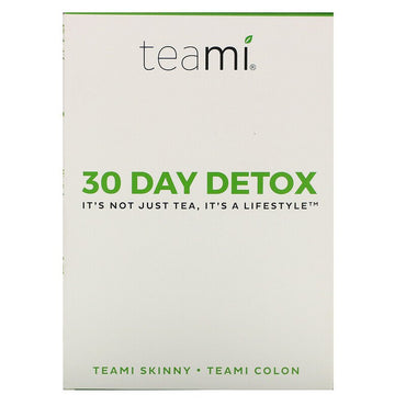 Teami, التخلص من السموم لمدة 30 يومًا، مزيج شاي التنحيف + مزيج شاي القولون، مجموعة واحدة