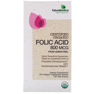 FutureBiotics, Folic Acid From Lemon Peel, 800 mcg, 120  Vegetarian Tablets